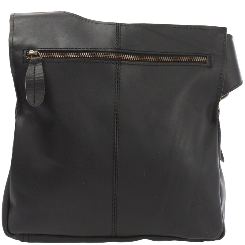 Leconi Umhängetasche Schultertasche Crossbag Damen Herren Leder schwarz LE3015 Kauf eins, bekomm eins gratis