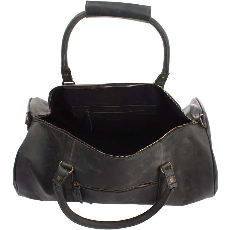 Leconi Weekender Reisetasche Sporttasche vintage Leder grau LE2004 Sonderangebote