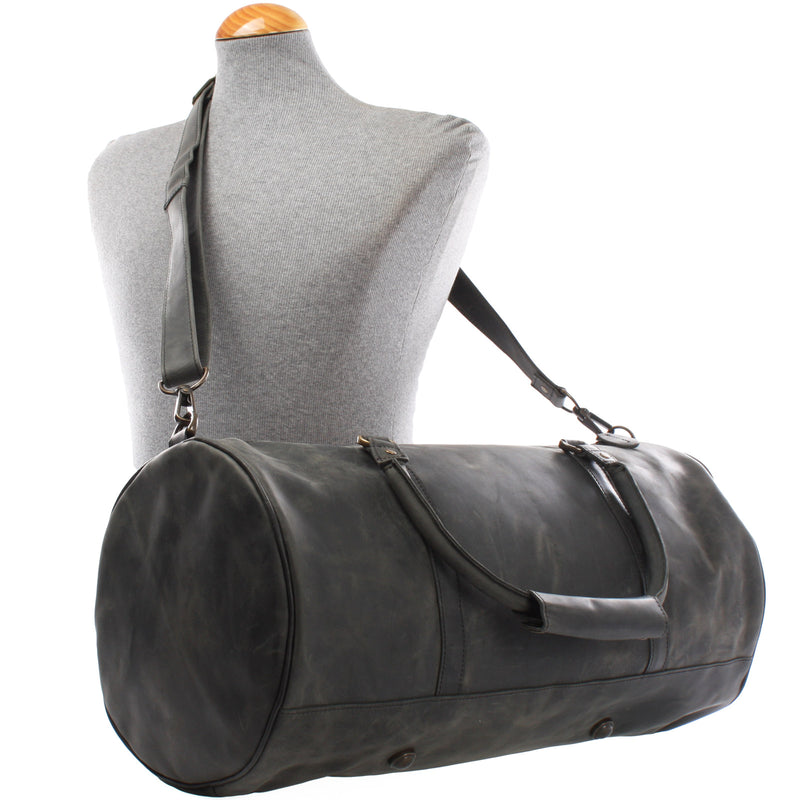 Leconi Weekender Reisetasche Sporttasche vintage Leder grau LE2004 Sonderangebote