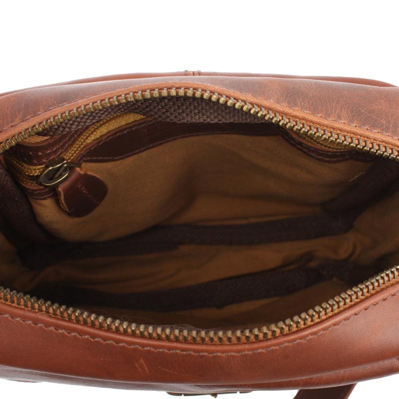 Leconi kleine Umhängetasche Ledertasche Freizeittasche Leder braun LE3042 Discount Store für neue Produkte