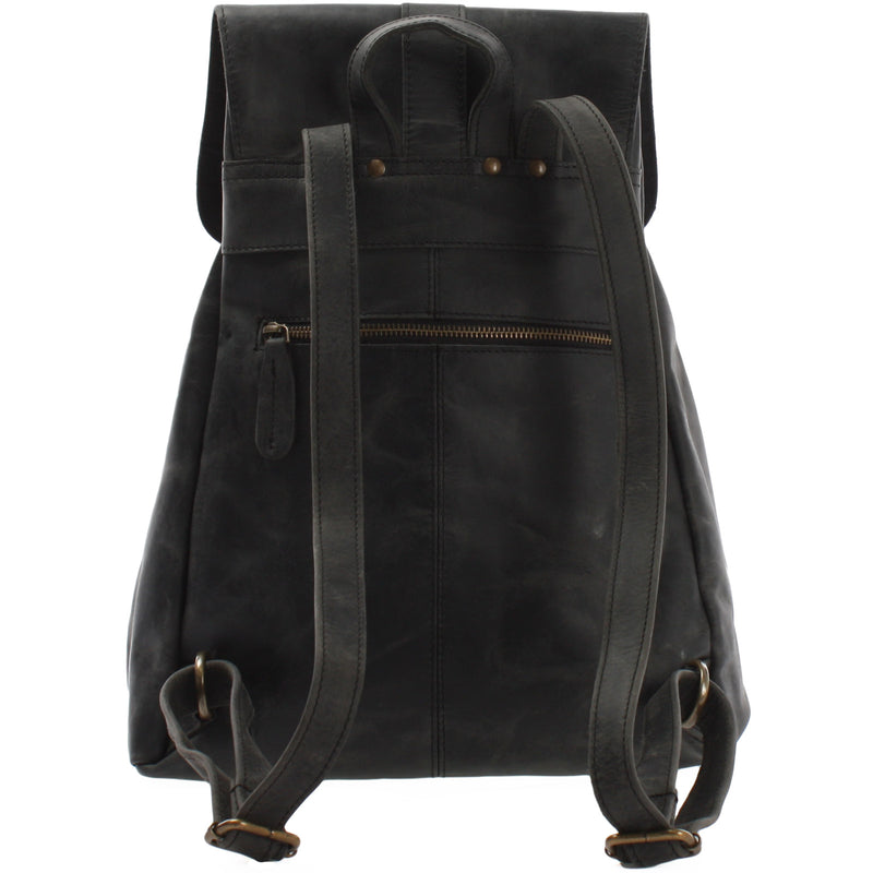 Leconi Rucksack Freizeitrucksack vintage Lederrucksack Damen Herren Leder grau LE1008 Clearance-Verkauf