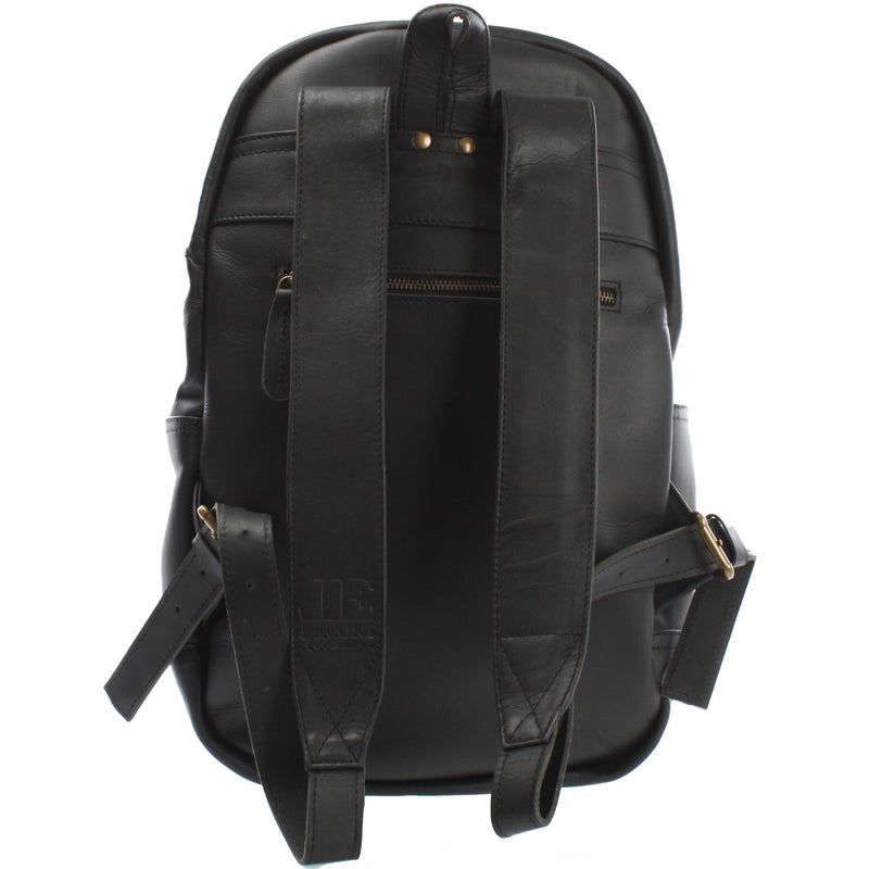 Leconi Rucksack Lederrucksack Freizeitrucksack Damen Herren Leder schwarz LE1009 Rabatte dieses Monats