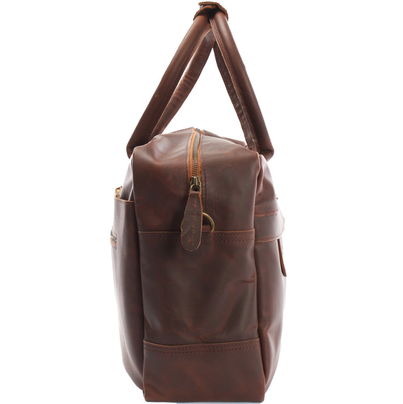 Leconi Handgepäck Arbeitstasche Ledertasche Damen Herren Leder braun LE2007 Hotsell