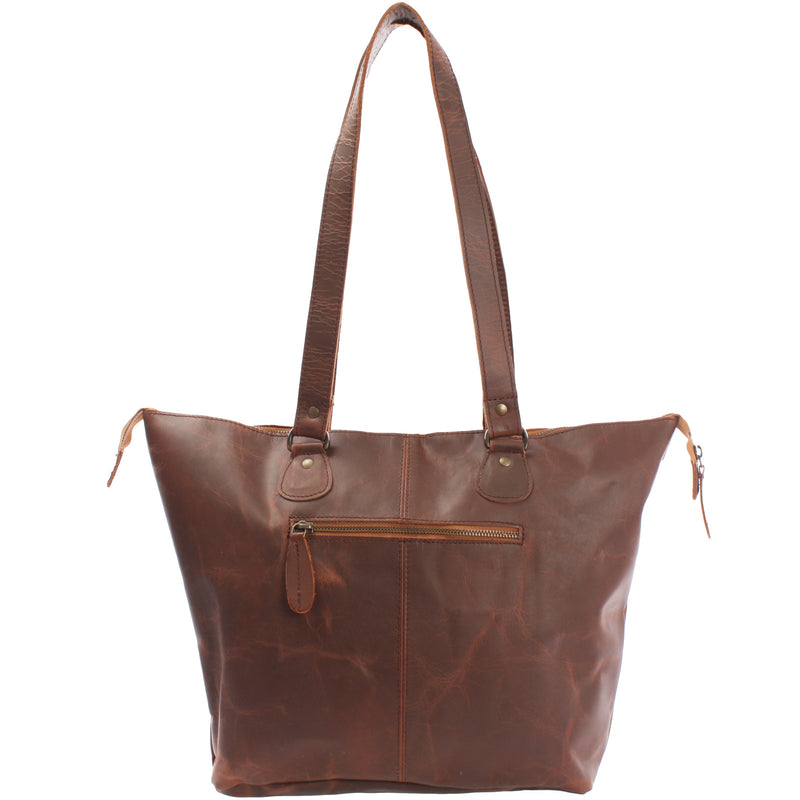 Leconi Schultertasche Damentasche Handtasche Leder braun LE0052 Black Friday