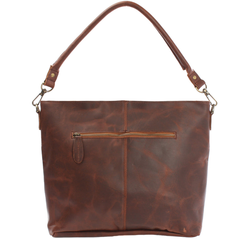 Leconi Schultertasche Umhängetasche Ledertasche Leder braun LE0039 Online Outlet