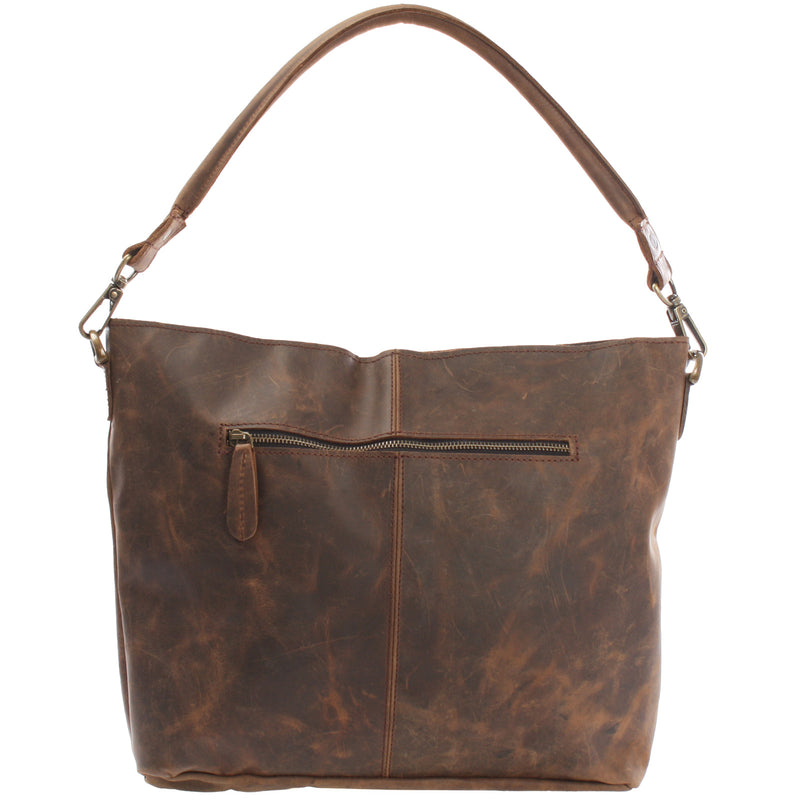 Leconi Schultertasche Umhängetasche Ledertasche Leder schlamm LE0039 Blitzangebot