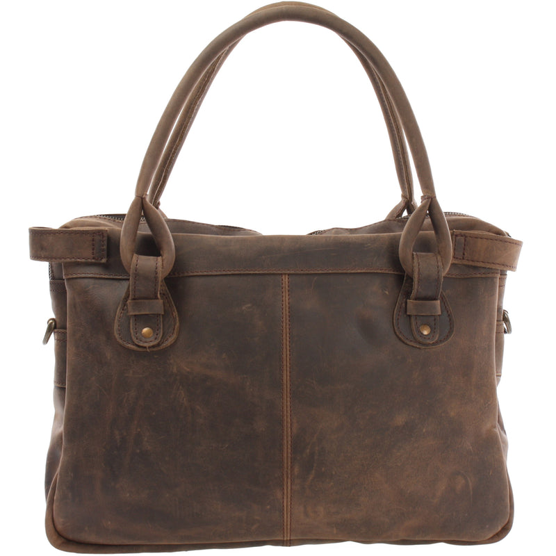 Leconi Schultertasche Henkeltasche Damentasche Handtasche Leder schlamm LE0050 Zeitbegrenzte Promotion