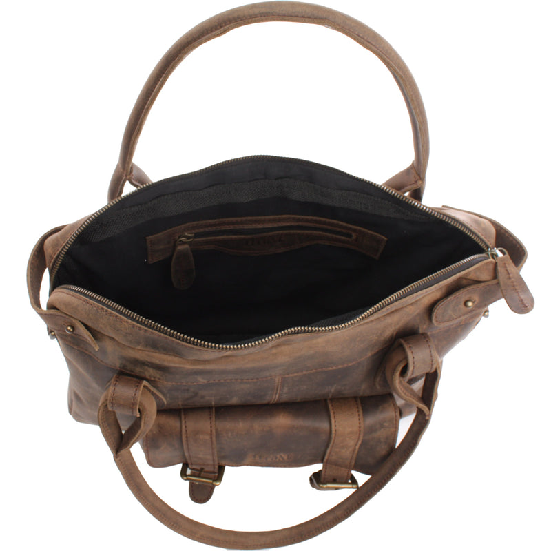Leconi Schultertasche Henkeltasche Damentasche Handtasche Leder schlamm LE0050 Zeitbegrenzte Promotion
