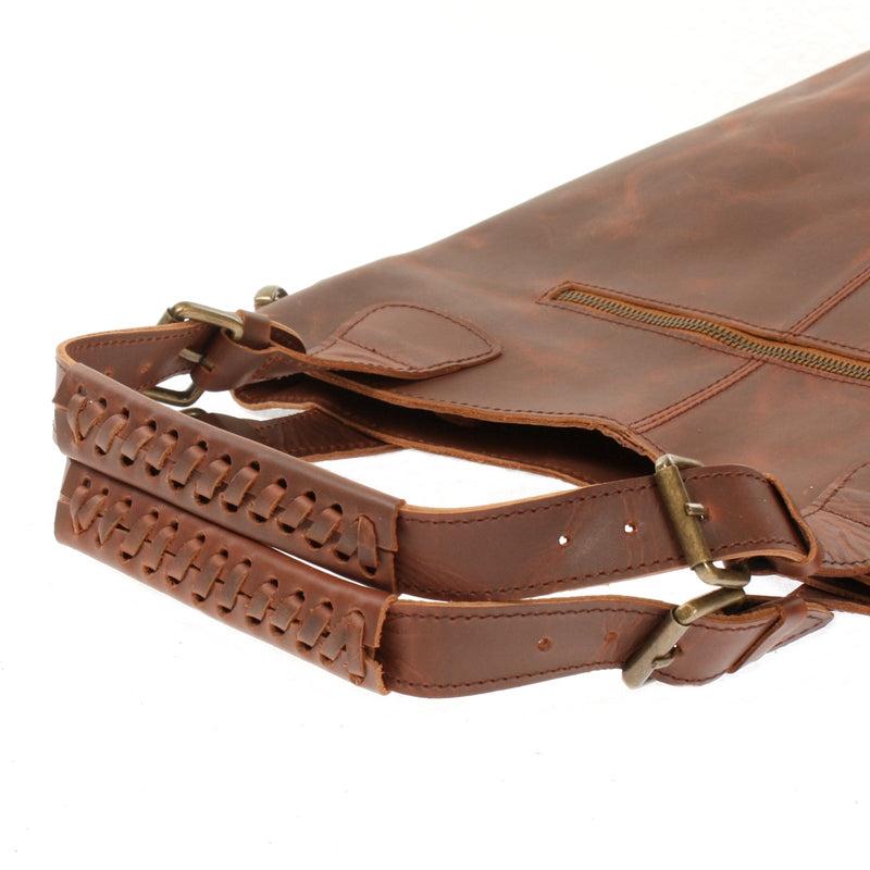 Leconi Umhängetasche Schultertasche Henkeltasche Damentasche Leder braun LE0054 Bis zu 55% Rabatt