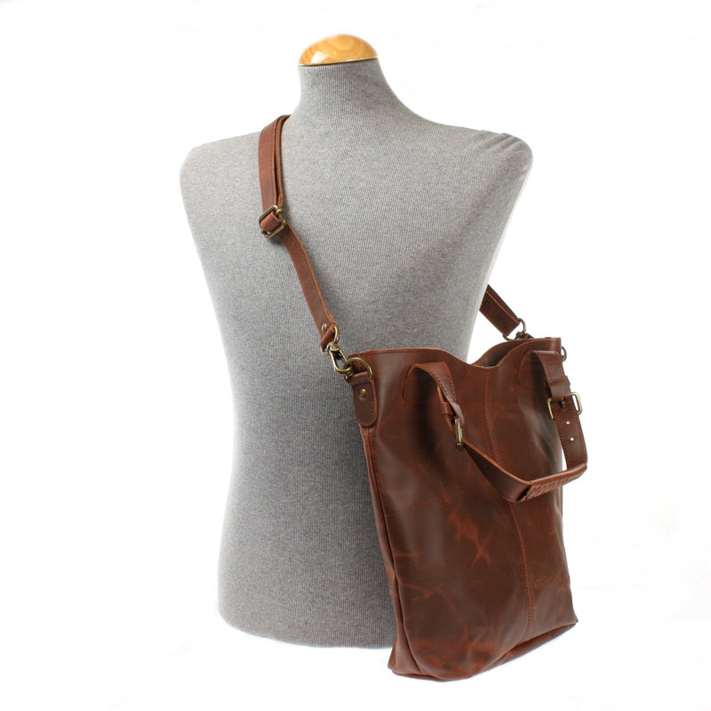 Leconi Umhängetasche Schultertasche Henkeltasche Damentasche Leder braun LE0054 Bis zu 55% Rabatt