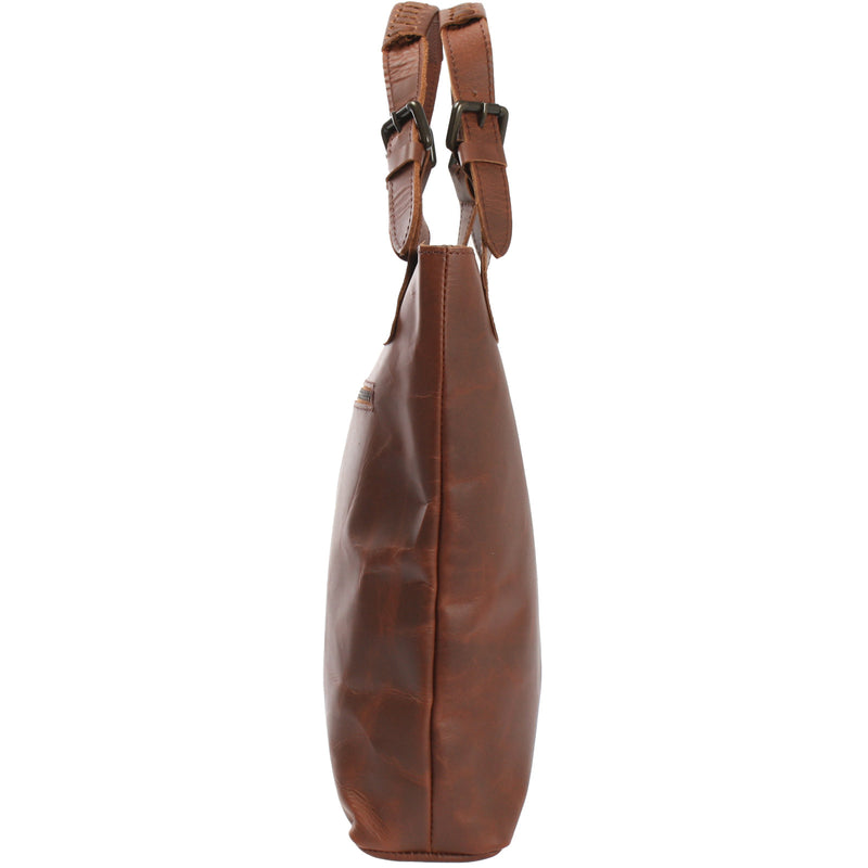 Leconi Shopper Henkeltasche Damentasche Leder braun LE0033 Black Friday Preise
