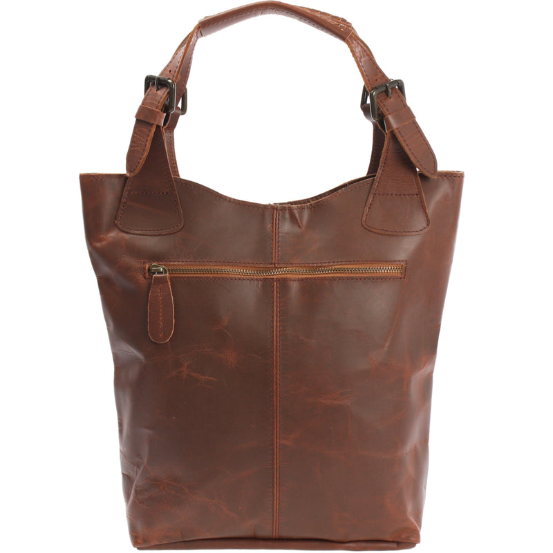Leconi Shopper Henkeltasche Damentasche Leder braun LE0033 Black Friday Preise
