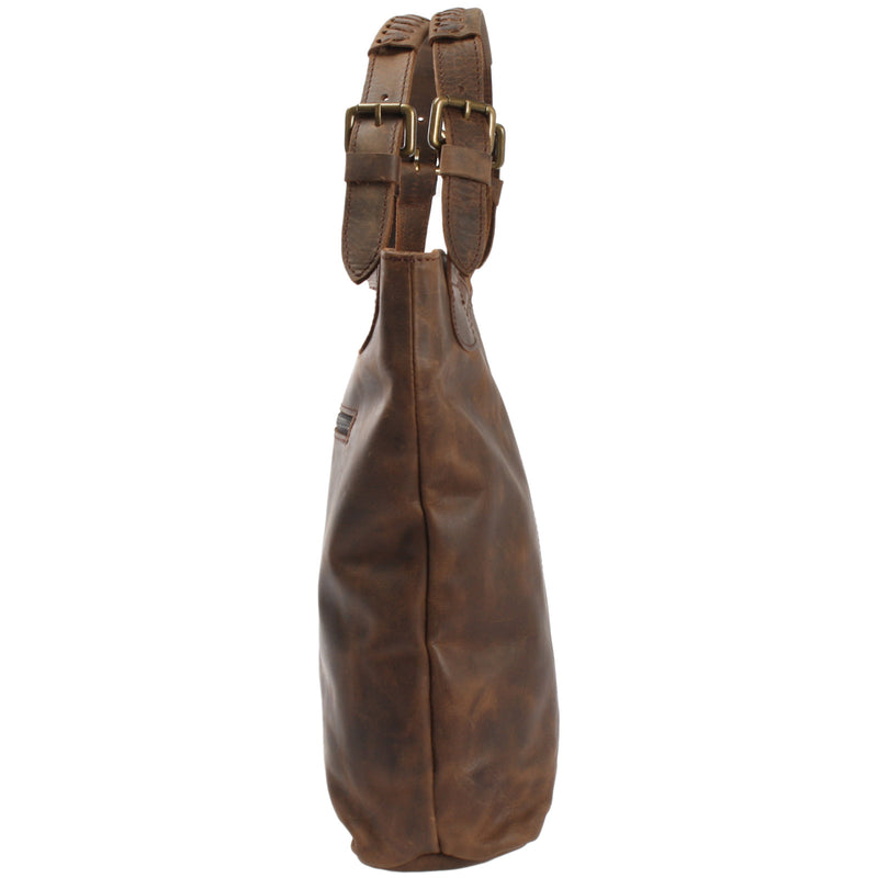 Leconi Henkeltasche Ledertasche Damentasche Leder schlamm LE0033 50% Rabatt für begrenzte Zeit