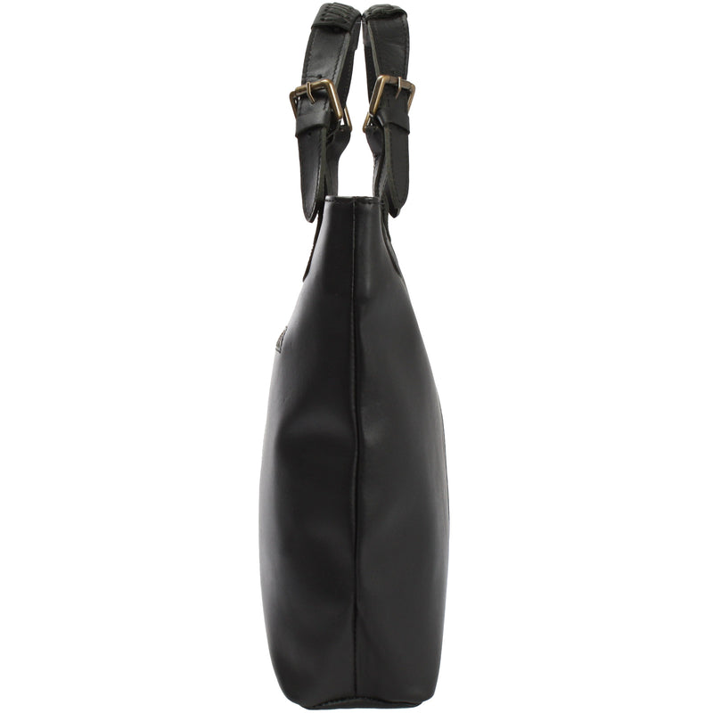 Leconi Shopper Henkeltasche Damentasche Leder schwarz LE0033 Rabatte dieses Monats