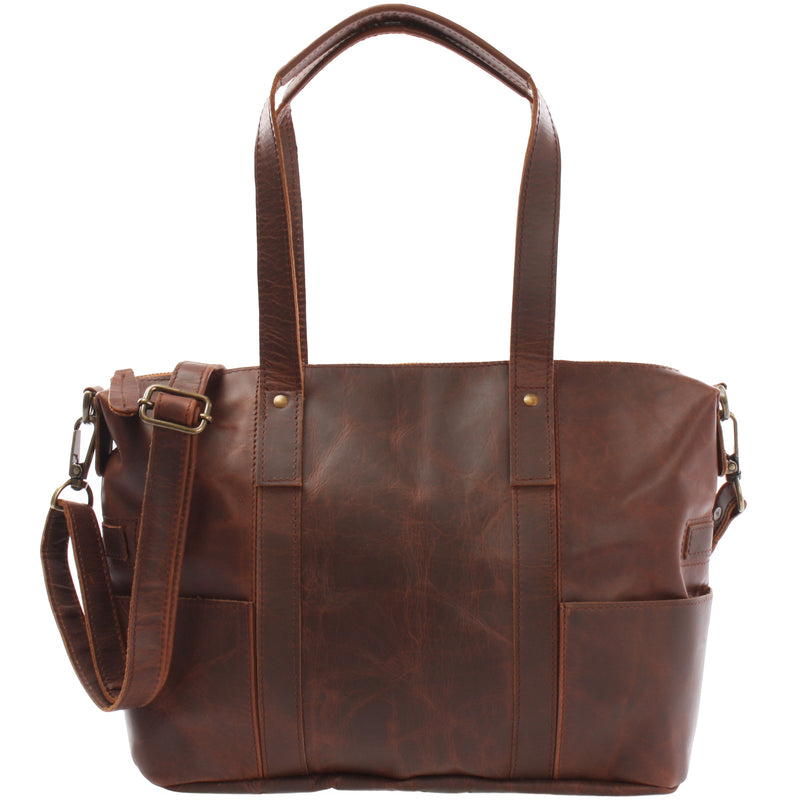 Leconi Shopper Schultertasche Henkeltasche Leder braun LE0034 2025