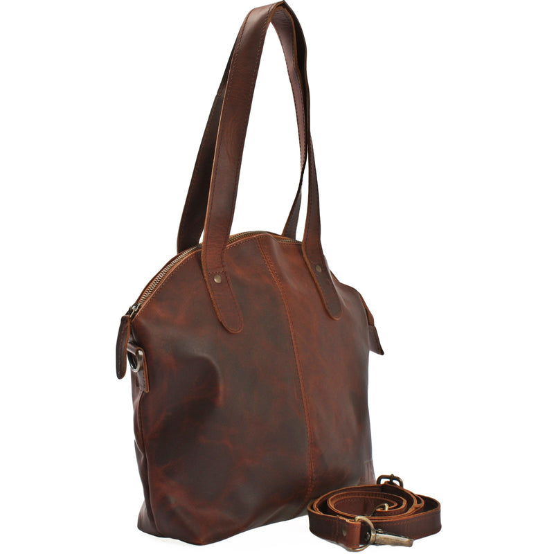 Leconi Shopper Schultertasche Damen Handtasche Ledertasche Henkeltasche Leder braun LE0060 Kostenloser Versand