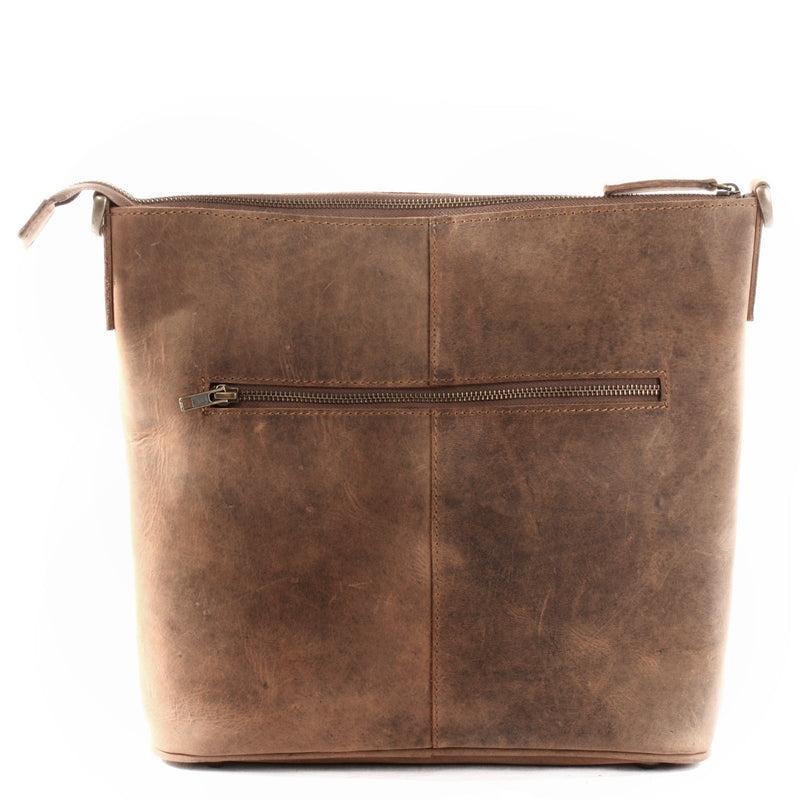 Leconi Umhängetasche Schultertasche Damentasche Ledertasche Leder braun LE3067 Limitierter Zeitrabatt