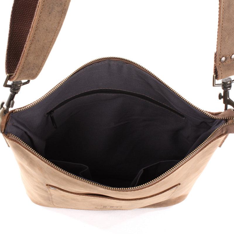 Leconi Umhängetasche Schultertasche Damentasche Ledertasche Leder braun LE3067 Limitierter Zeitrabatt