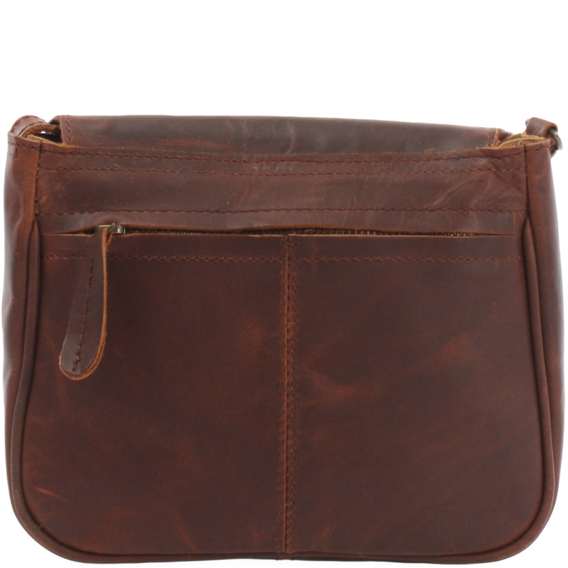 Leconi kleine Umhängetasche Ledertasche Damentasche Schultertasche Leder braun LE3047 Blitzangebot
