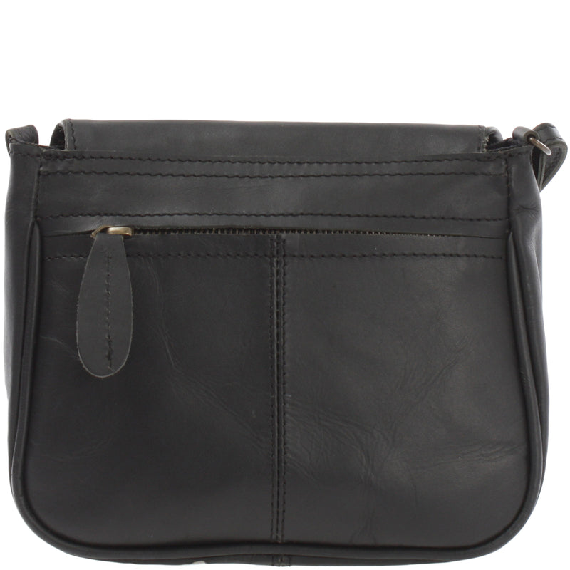 Leconi kleine Umhängetasche Ledertasche Damentasche Schultertasche Leder schwarz LE3047 Neuheiten