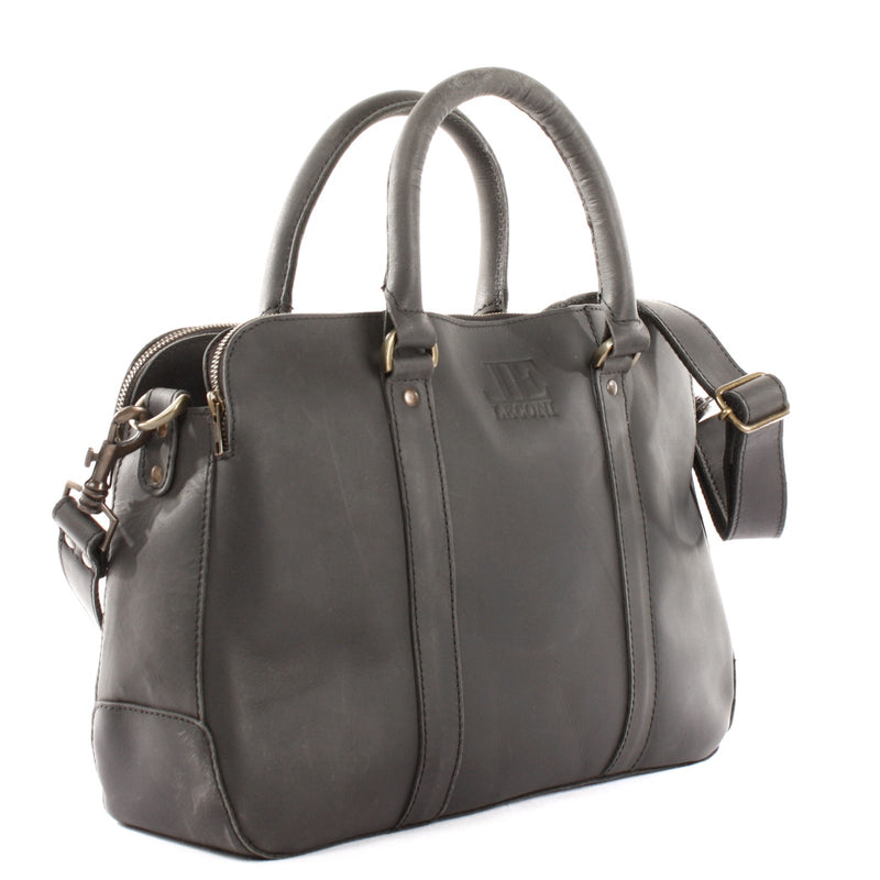 Leconi Umhängetasche Schultertasche Henkeltasche Damentasche Aktentasche Buisnesstasche Leder schwarz LE3065 VIP-Rabatte