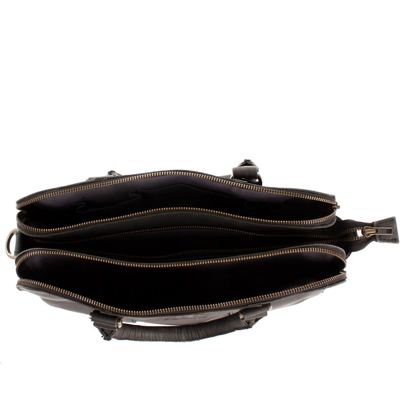 Leconi Umhängetasche Schultertasche Henkeltasche Damentasche Aktentasche Buisnesstasche Leder schwarz LE3065 VIP-Rabatte