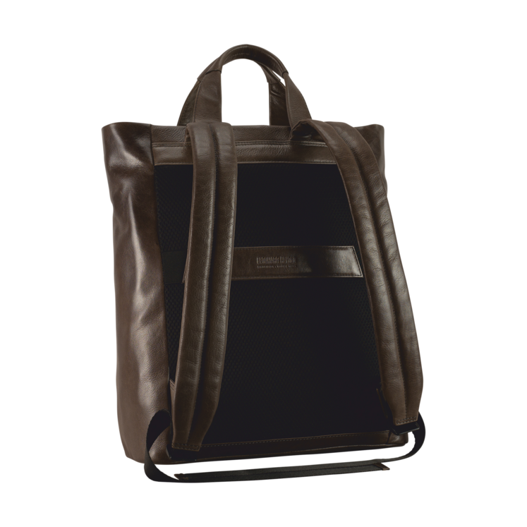 Leonhard Heyden Porto Tote Bag / Rucksack Graubraun Weihnachtsangebot