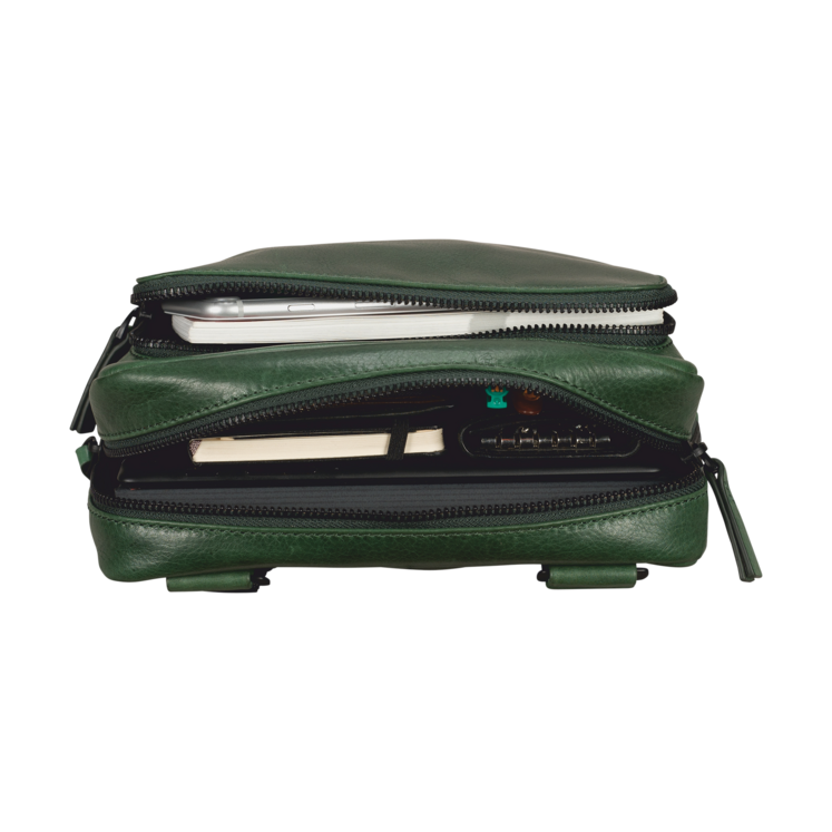 Leonhard Heyden Porto Umhängetasche XS Flaschengrün Top Angebot