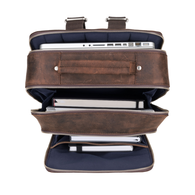 Leonhard Heyden Salisbury Business-Rucksack Braun Fabrikladen