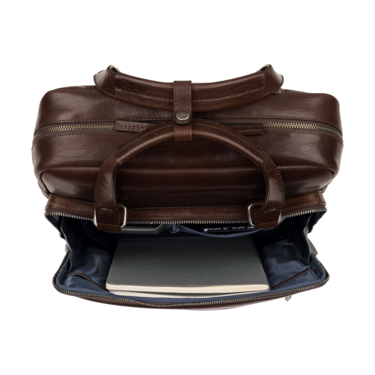 Leonhard Heyden Roma Kurzgrifftasche/Rucksack Braun Preisnachlass