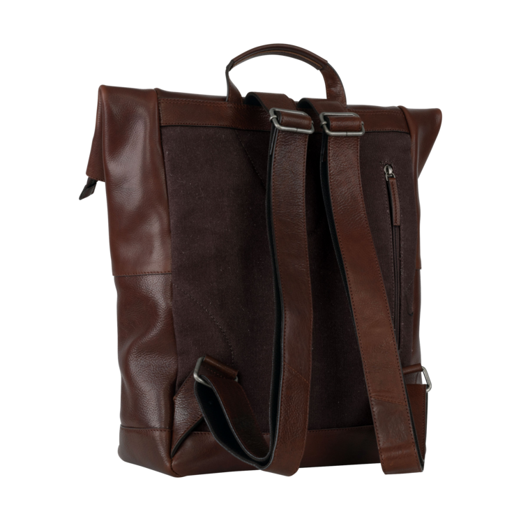 Leonhard Heyden Roma Rucksack Rolltop Braun Weihnachtsangebot