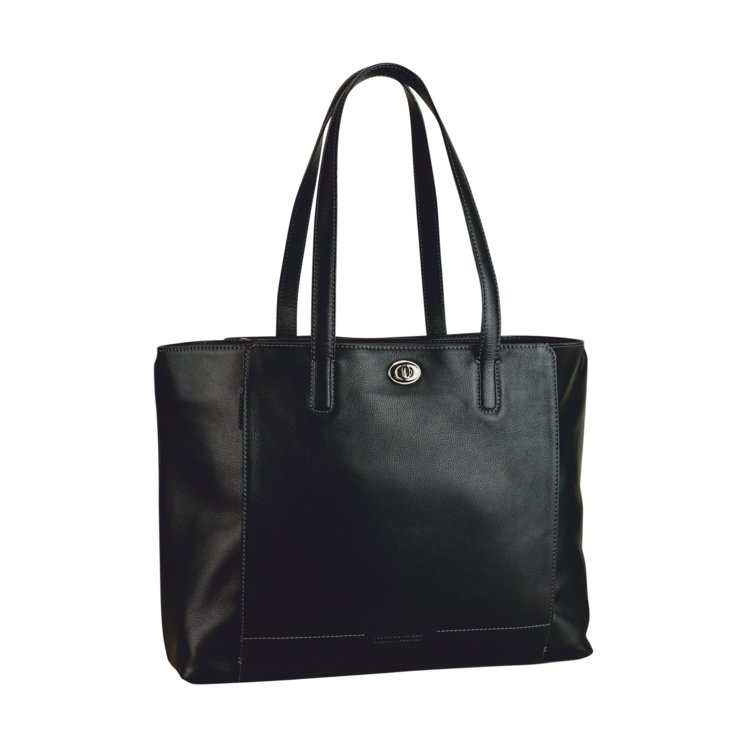 Leonhard Heyden Nizza Business-Shopper 3 Fächer Schwarz Kostenloser Versand