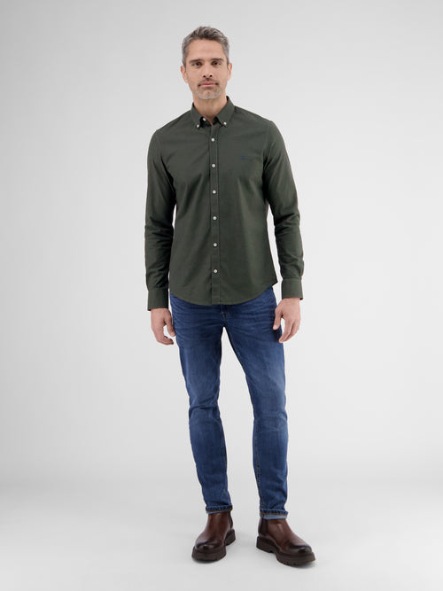 Lerros Oxfordhemd mit Stretchanteil und Button-down-Kragen Fabrikladen