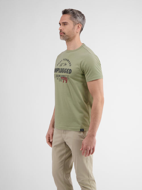Lerros Unifarbenes T-Shirt mit Print Black Friday Preise