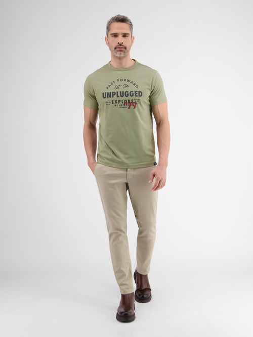 Lerros Unifarbenes T-Shirt mit Print Black Friday Preise