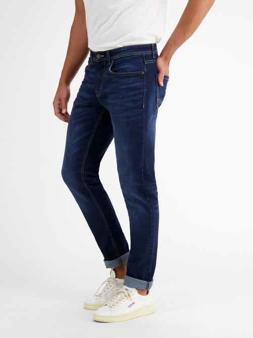 Lerros BAXTER 5-Pocket-Denim im Used-Look, RELAXED FIT, blue Rabatte dieses Monats