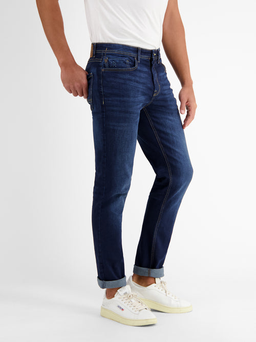 Lerros BAXTER 5-Pocket-Denim im Used-Look, RELAXED FIT, blue Rabatte dieses Monats