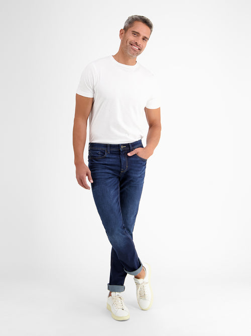 Lerros BAXTER 5-Pocket-Denim im Used-Look, RELAXED FIT, blue Rabatte dieses Monats
