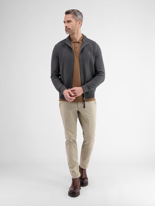 Lerros Leichte Strickjacke für Herren mit schmaler Rippstruktur Online