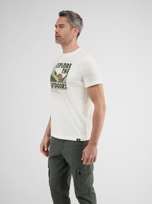 Lerros T-Shirt mit Outdoor-Brustprint im Angebot