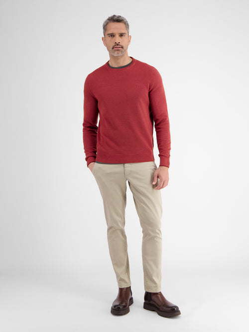 Lerros Leichter Strickpullover mit schmaler Rippstuktur Fabrikverkauf
