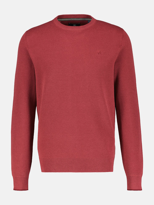 Lerros Leichter Strickpullover mit schmaler Rippstuktur Fabrikverkauf