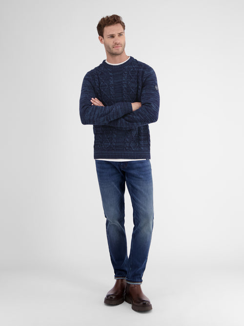 Lerros Herren Strickpullover mit klassisch-modernem Kabelstrickmuster Valentinstagsangebot