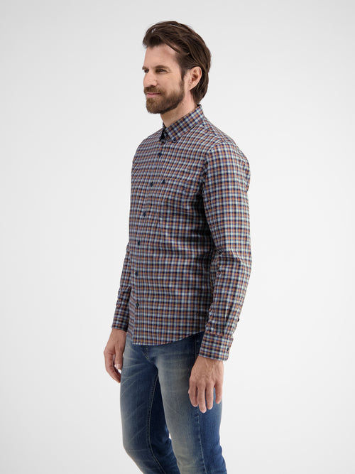 Lerros Kariertes Herrenhemd mit Button-down-Kragen Räumungsverkauf