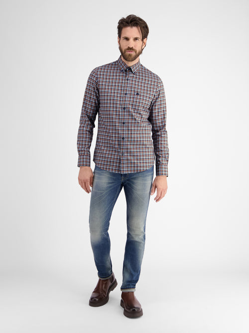 Lerros Kariertes Herrenhemd mit Button-down-Kragen Räumungsverkauf