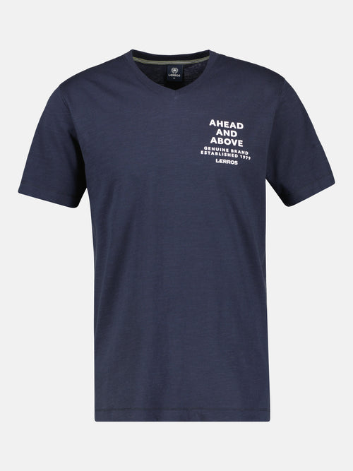 Lerros V-Neck-Shirt mit Brustprint 50% Rabatt für begrenzte Zeit