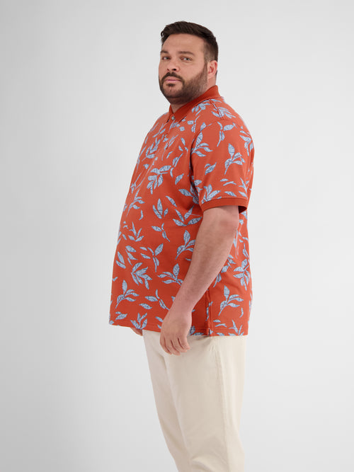 Lerros Poloshirt mit floralem Druck und abgesetzen Details Schlussverkauf
