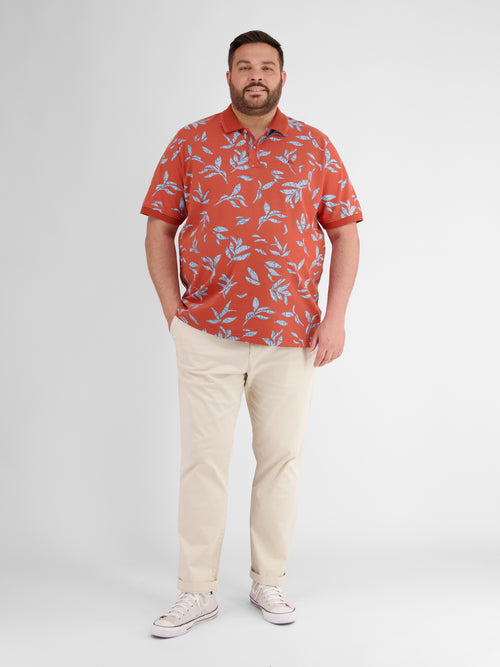 Lerros Poloshirt mit floralem Druck und abgesetzen Details Schlussverkauf