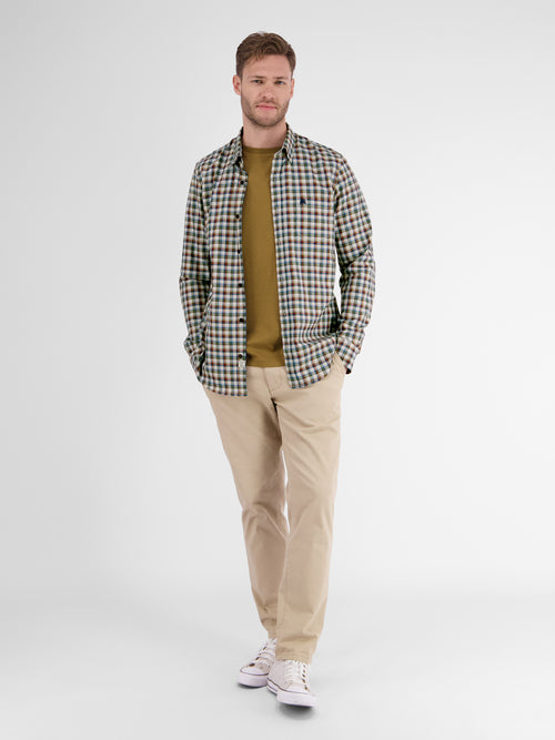 Lerros Langarmhemd , kariert, verdeckter Button-down-Kragen Räumungsverkauf