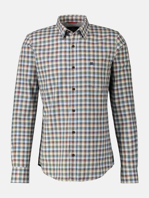 Lerros Langarmhemd , kariert, verdeckter Button-down-Kragen Räumungsverkauf